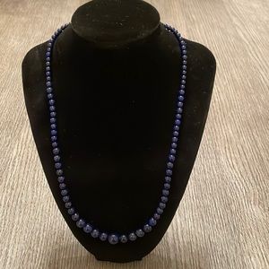 Blue bead necklace